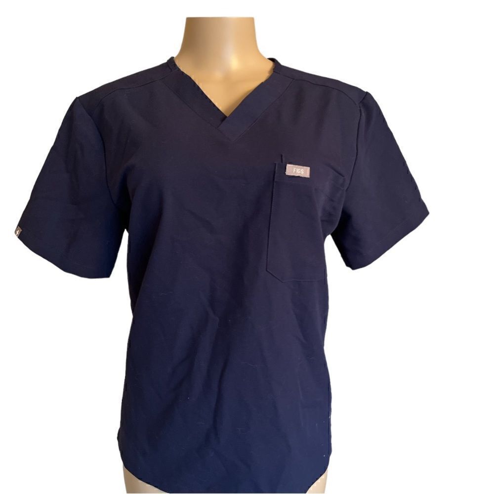 Figs dark blue technical collection scrub top